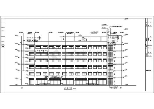 某地六层框架结构综合办公楼建筑设计施工图纸-图二