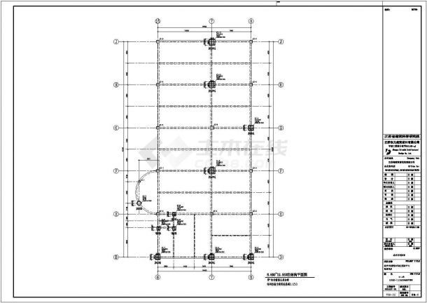 泰州市3层框架结构办公楼全套结构施工图-图二