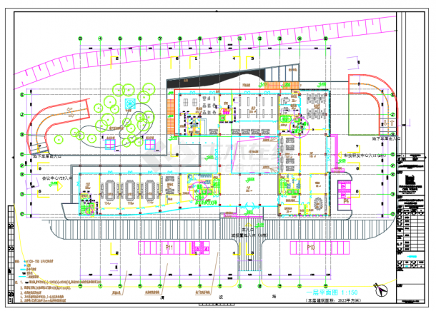 某城投自用办公楼电气设计施工CAD图纸-图二