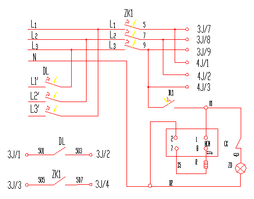 变压器控制电气原理图纸（共9张）-图二