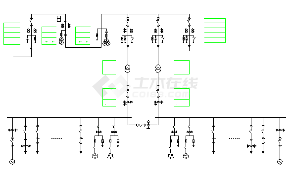 10kv配电系统电气设计cad图纸