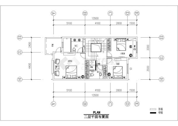 惠州某地3层框架结构别墅建筑装饰设计施工图-图二