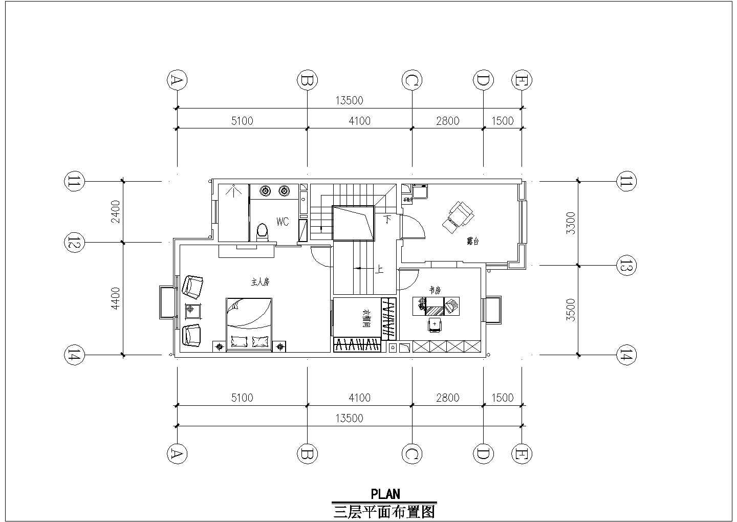 惠州某地3层框架结构别墅建筑装饰设计施工图