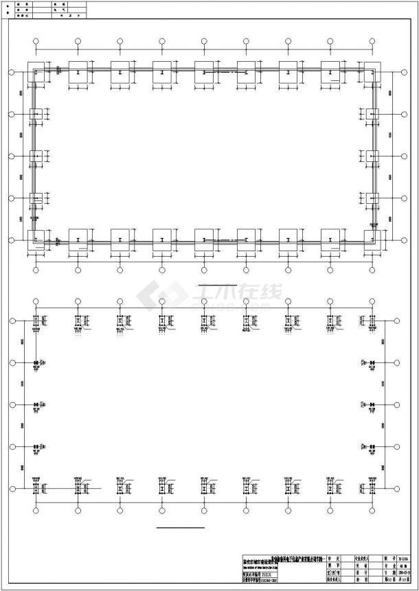 24米跨带吊车钢结构厂房全套结构施工图-图一