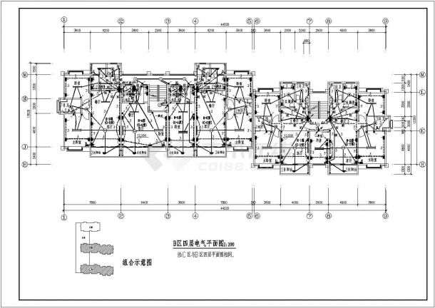 某地区龙庭住宅电气及高低压配电设计cad施工图-图二