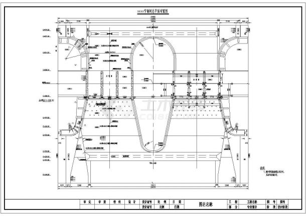 某水闸整体结构设计图（初步设计阶段）-图二