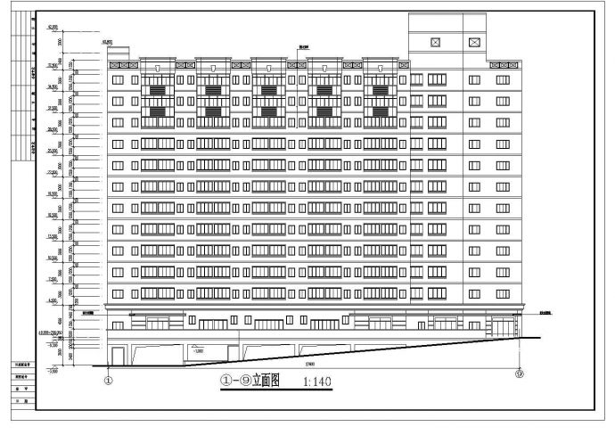 某地12层框架结构宿舍楼建筑设计方案图_图1