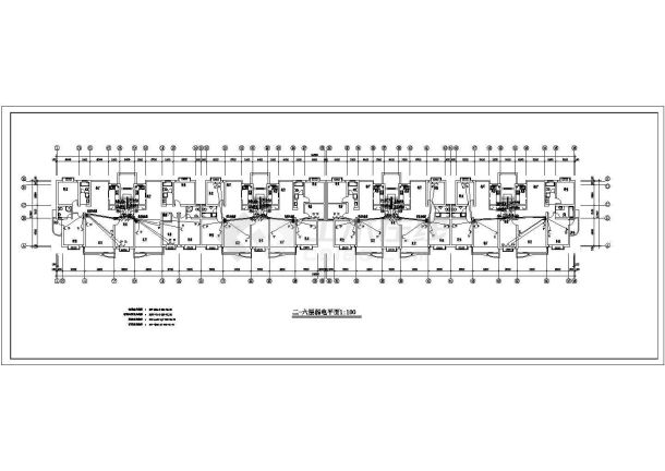 某地区C栋住宅楼电气设计cad施工图-图二