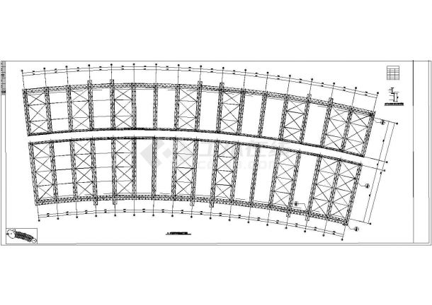某地大型会展中心桁架结构设计详图-图二