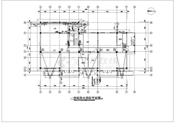 某客运站上供下回单管跨越式散热器采暖暖通给排水设计图-图二