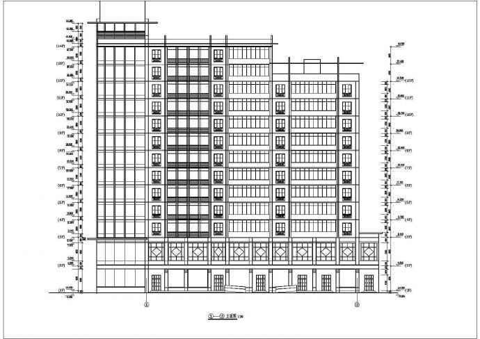 某地12层框架结构商住楼建筑方案设计_图1