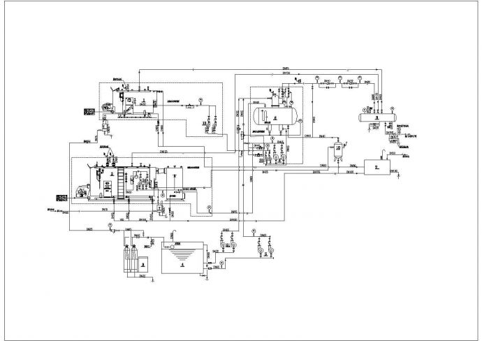 10T/H蒸汽锅炉房工艺设计施工图纸_图1