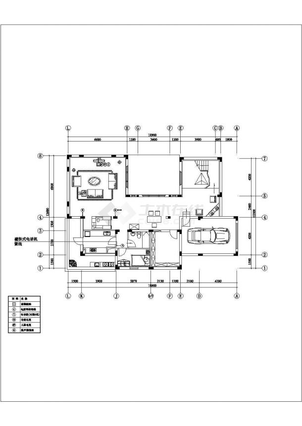 某地区25号住宅楼电气设计cad施工图-图二