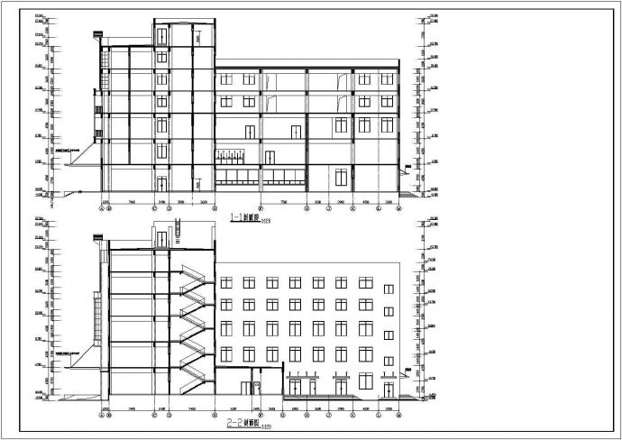 某地6层框架商业综合楼建筑设计施工图_图1