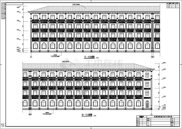 成都某3层框架综合楼建筑设计方案图-图一