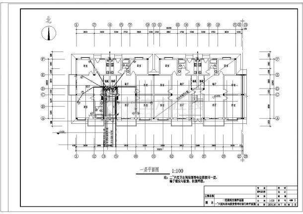 某地区102号住宅楼电气设计cad施工图-图一