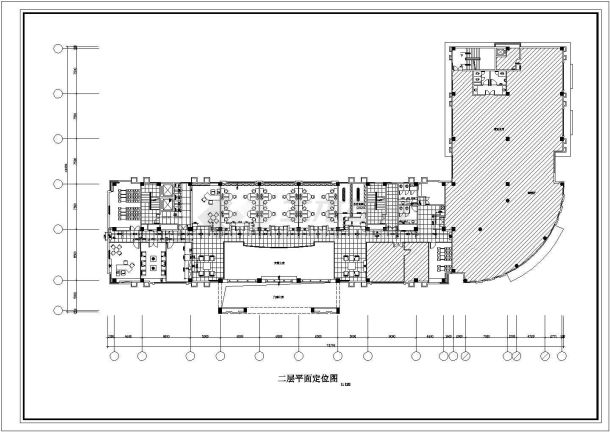 某地区大厦图纸两层CAD平面装修设计图-图二