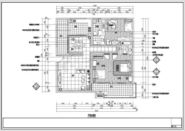 某地区商住楼CAD建筑设计图布置图-图一
