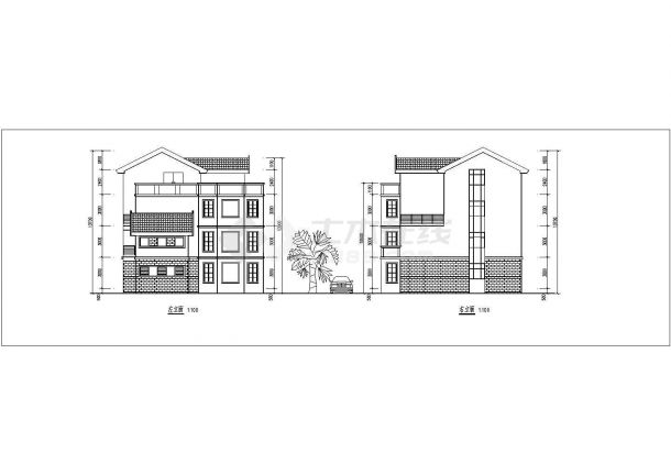 某地四层框架结构住宅楼建筑设计方案图-图二