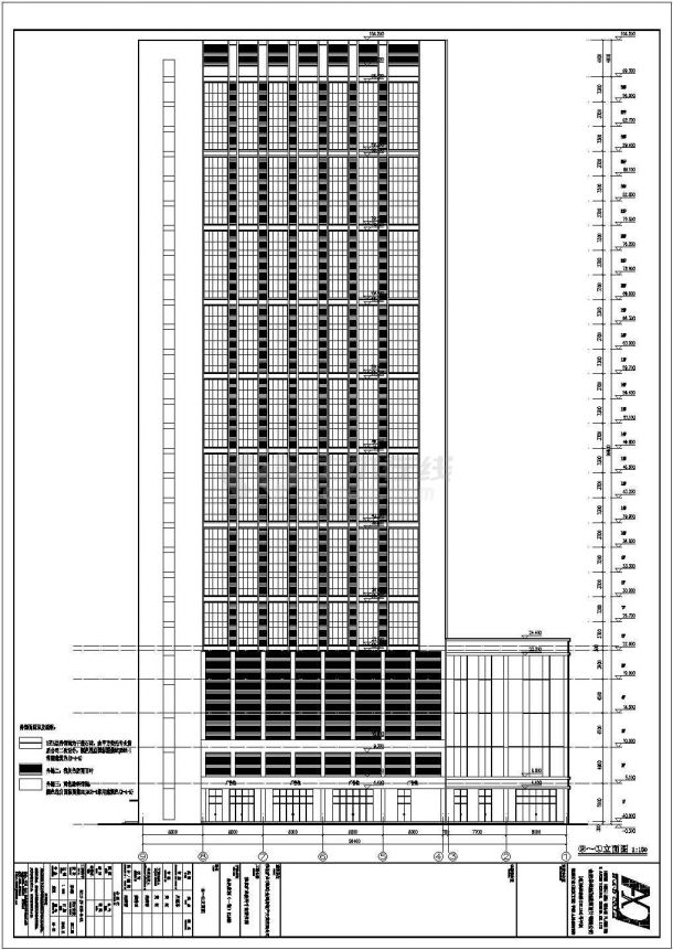 某地28层框剪结构商住楼建筑方案图-图二