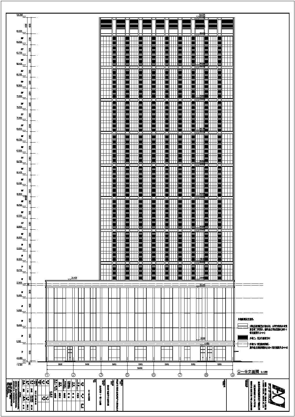 某地28层框剪结构商住楼建筑方案图