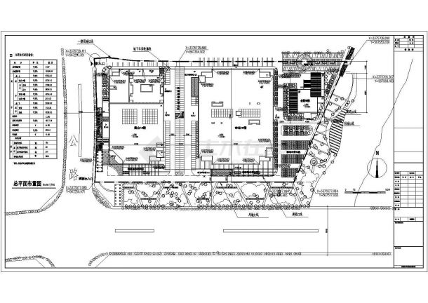 某地商业市场中心建筑规划设计总平面图-图一