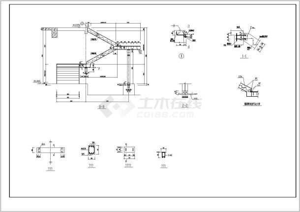 数十种钢楼梯结构施工详图带说明材料信息-图二