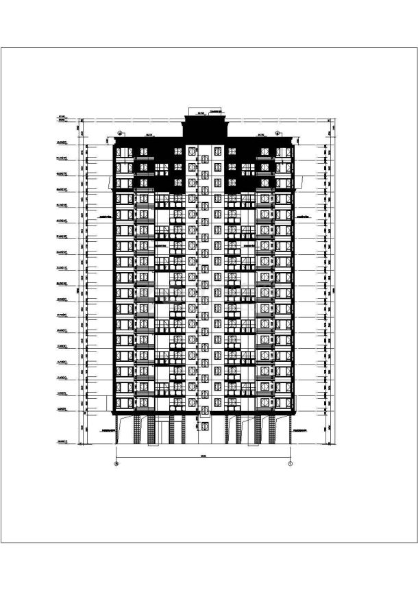 某地十八层高层剪力墙结构住宅建筑结构设计施工图纸-图一