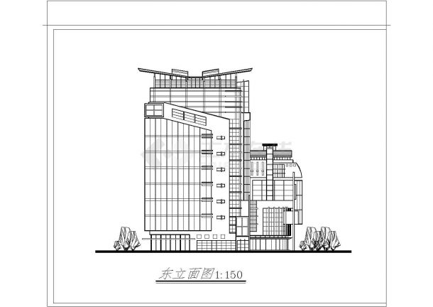 风云大酒店建筑施工方案全套CAD平面图-图二