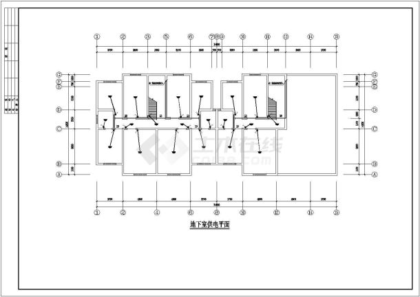 某五层小住宅电气设计cad施工图-图二