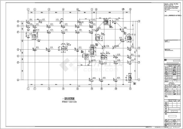 南京市三层框架结构幼儿园结构施工图-图二