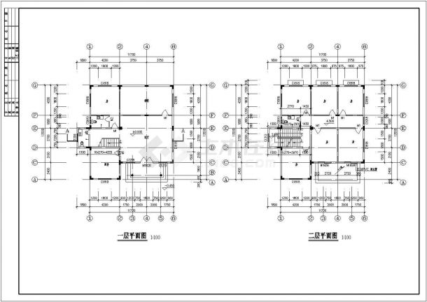 老人活动中心建筑及结构设计CAD方案图-图一