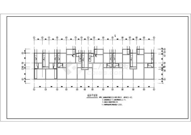 六层砌体结构住宅楼结构设计CAD方案施工图-图一