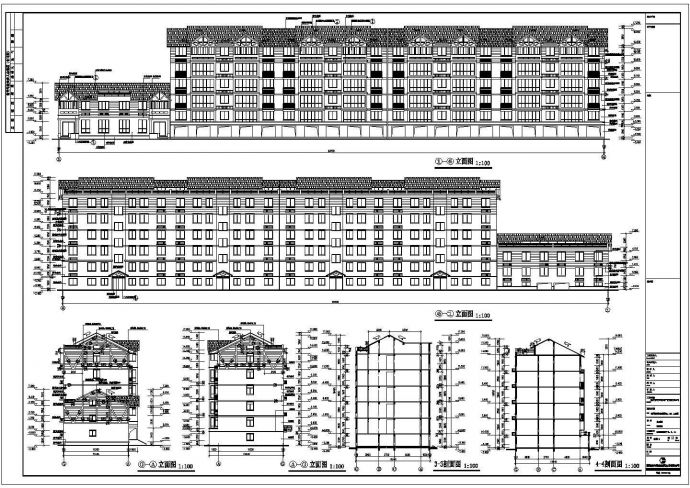 泰州某5层砖混住宅楼建筑设计施工图_图1