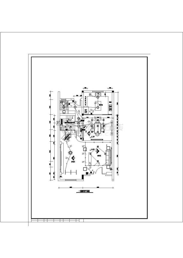宏泰别墅建筑电气施工CAD设计图纸-图一