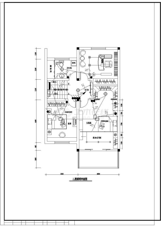 宏泰别墅建筑电气施工CAD设计图纸-图二