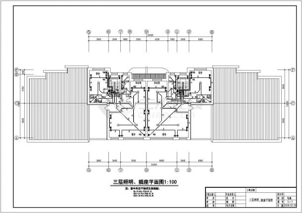 易兴达别墅建筑电气CAD设计施工原理图纸 -图二