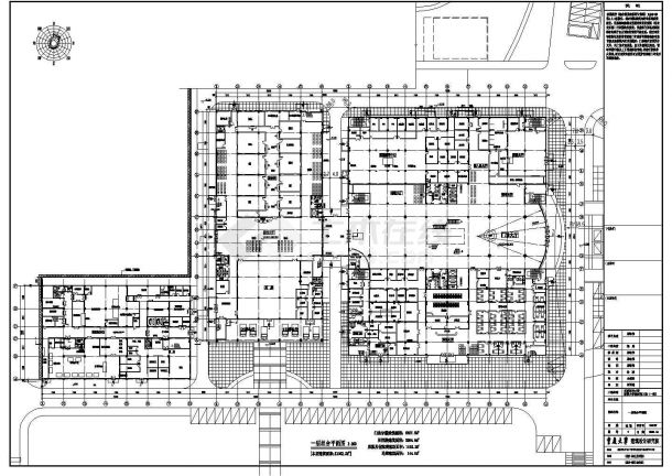 重庆6层混凝土框架结构三级甲等医院建筑施工图纸-图二