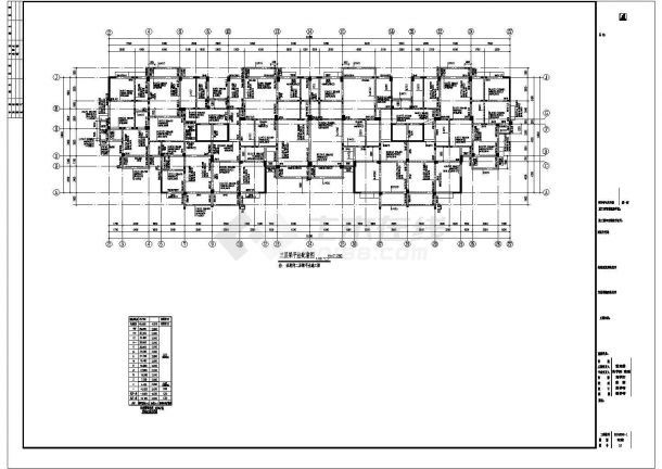 某十四层框架剪力墙住宅楼结构设计施工图-图一