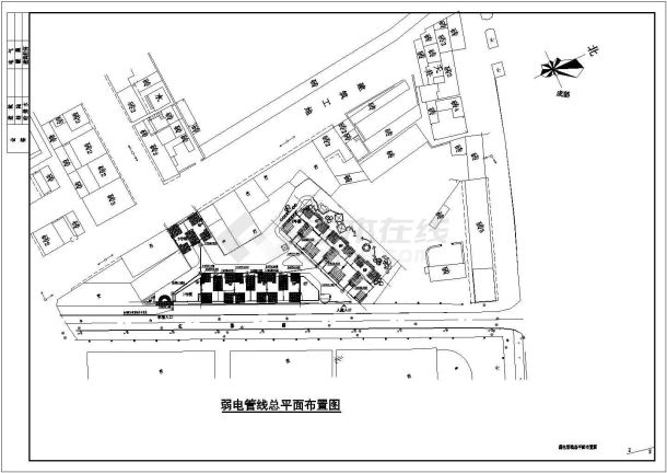 某地区A型宅楼13层电气设计cad施工图-图二