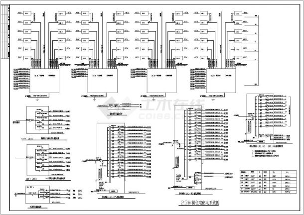 某地区A型宅楼12层电气设计cad施工图-图二