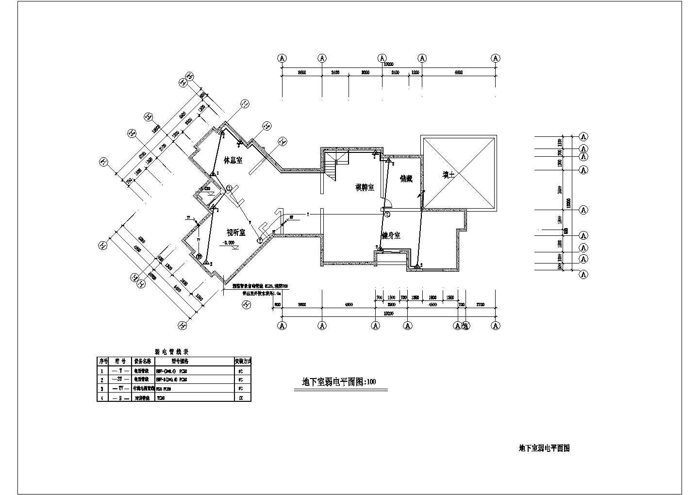 大石别墅建筑电气设计施工CAD全套方案图纸