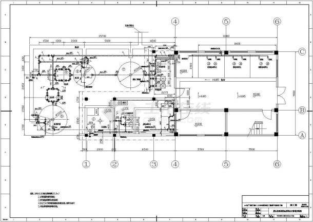电厂烟气脱硫工程废水处理设计施工图纸-图二