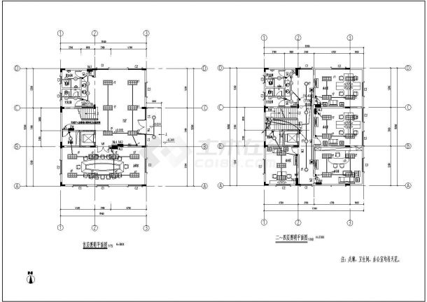 【广州】某框架结构办公楼照明及动力部分施工图纸-图一