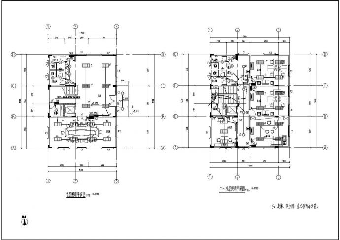【广州】某框架结构办公楼照明及动力部分施工图纸_图1