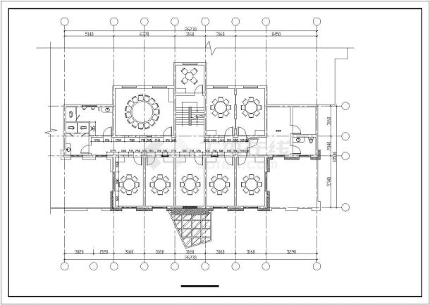 某地区松岭居餐馆装修CAD设计图-图二