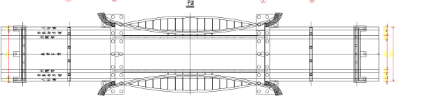 某地区简单小型提篮拱桥型路桥布置图纸-图二