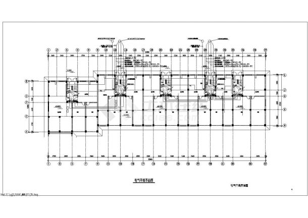 某地区小区B1#楼电气设计cad施工图-图二
