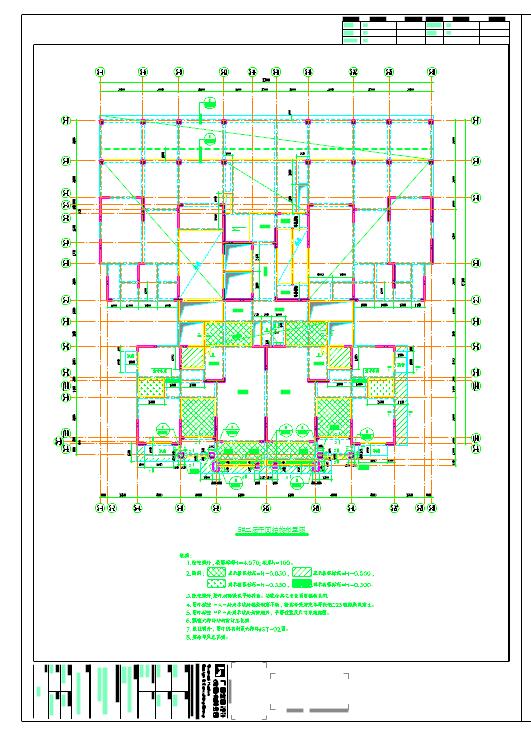 某工程26层住宅结构平面布置图_图1
