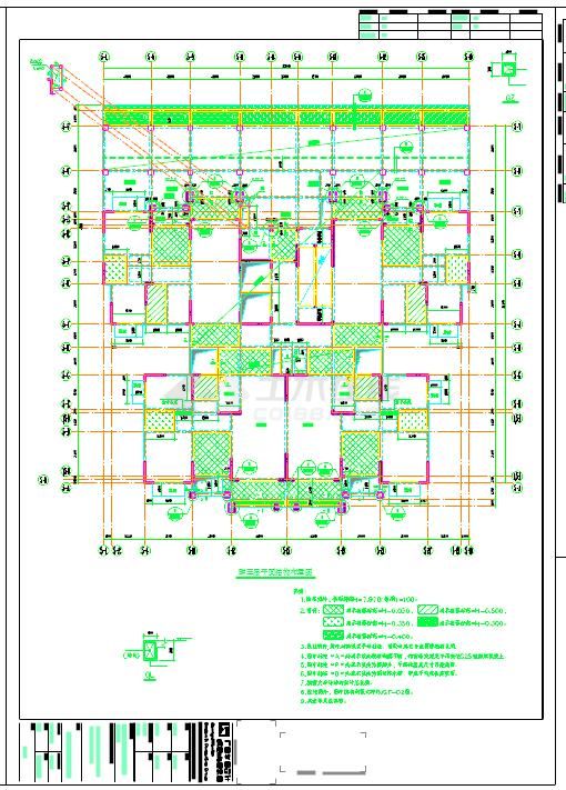 某工程26层住宅结构平面布置图-图二